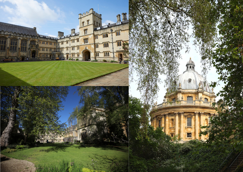 Exeter College Fellows' Garden and Front Quad