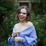 students at formal laughing