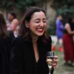 student laughing in Front Quad