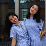 Exeter College Summer Programme Students smiling in Cohen Quad at a formal